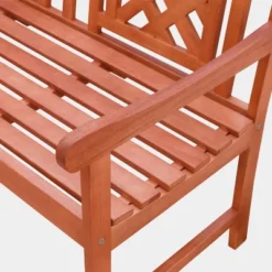 Malibu Plaid Hardwood Eucalyptus Outdoor Patio Bench - Tan - Vifah -Crosley Shop GUEST 008f61fc f113 4275 91ec 142b5d53d116