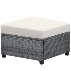 7pc Outdoor Wicker Seating Set With Cushions - Beige - GODEER -Crosley Shop GUEST 00eec04c 3ba7 4701 ae66 e77d93553462