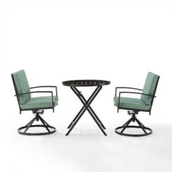 3pc Kaplan Outdoor Steel Bistro Set Mist/Bronze - Crosley 18 3pc Kaplan Outdoor Steel Bistro Set Mist/Bronze - Crosley -Crosley Shop GUEST 018983d7 731c 4ea1 8370 63865d2f6e31