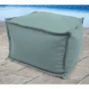 20" X 20" X 15" Outdoor Bean Filled Pouf/Ottoman In Sunbrella Cast Mist - Jordan Manufacturing -Crosley Shop GUEST 01bb157f 5f0e 4c04 9687 ba0f52995b9a