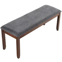 Costway Dining Bench Upholstered Entryway Bench Footstool Kitchen W/ Wood Legs -Crosley Shop GUEST 01fbfc74 d988 4b69 aa16 b40bf338b7cc
