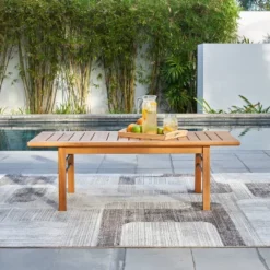 Gloucester Contemporary Wood Patio Sofa Table - Vifah