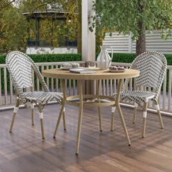 3pc Arna Patio Set With 40" Round Dining Table - MiBasics -Crosley Shop GUEST 044017d4 65f8 4710 8a4c 5e078cdcb903