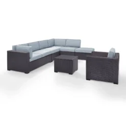 Biscayne 6pc Outdoor Wicker Sectional Set - Mist - Crosley 13 Biscayne 6pc Outdoor Wicker Sectional Set - Mist - Crosley -Crosley Shop GUEST 04b1b7e9 dd50 4ce8 8f67 6c3bce258fee