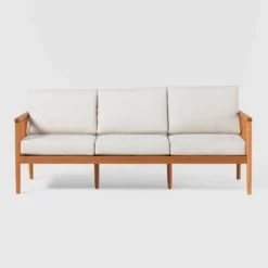 Saracina Home Modern Boho Eucalyptus Outdoor Spindle Sofa With Cushions -Crosley Shop GUEST 04e5029d eb50 4f5b 8d95 13142d3bda9f