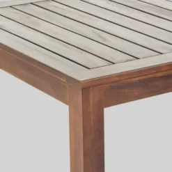 Geelong 7pc Acacia Wood & Wicker Patio Dining Set - Brown - Christopher Knight Home -Crosley Shop GUEST 04ee7584 4ba0 421a 97b7 2b1c058520a0