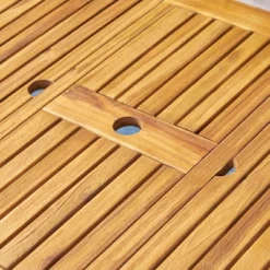 Davenport 7pc Wood & Wicker Expandable Patio Dining Set - Natural/Brown/Cream - Christopher Knight Home -Crosley Shop GUEST 052fb984 367f 49cc a023 f85652a8f22d 1