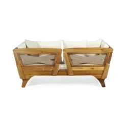 Serene Outdoor Acacia Wood Expandable Daybed With Cushions - Teak/Beige/Khaki - Christopher Knight Home -Crosley Shop GUEST 054bd01a 15ee 418f 8b82 c578e5fd837e