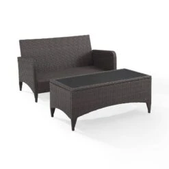 Kiawah 2pc Wicker Patio Seating Set - Sand - Crosley -Crosley Shop GUEST 071c987d c44f 4a1a a02c 171ac3b17c1d 1