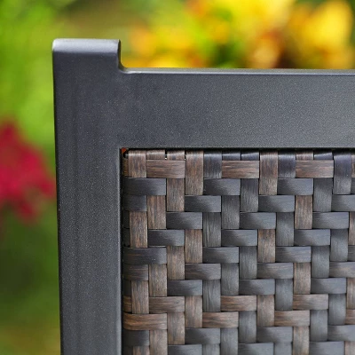 5pc Patio Set With Steel Table & Wicker Rattan Dining Chairs With Cushions - Captiva Designs 16 5pc Patio Set With Steel Table & Wicker Rattan Dining Chairs With Cushions - Captiva Designs - Image 14