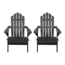 2pk Hazel Outdoor Acacia Wood Foldable Adirondack Chairs - Christopher Knight Home -Crosley Shop GUEST 086ae530 8bc3 4697 9f57 610d009ee09f