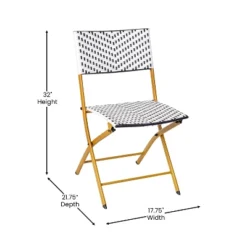 Emma And Oliver Three Piece Folding French Bistro Set In PE Rattan With Metal Frames For Indoor And Outdoor Use 24 Emma And Oliver Three Piece Folding French Bistro Set In PE Rattan With Metal Frames For Indoor And Outdoor Use -Crosley Shop GUEST 0899cffc a81a 453d b59e 287fecd4a09d