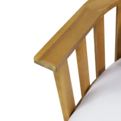 Solano Outdoor Wooden Loveseat With Cushions - White/Teak - Christopher Knight Home -Crosley Shop GUEST 089a89e9 fb32 4758 9938 b7c4167c8320