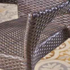 Laurent 5pc Acacia Wood & Wicker Dining Set - Teak/Brown - Christopher Knight Home -Crosley Shop GUEST 09283319 b72f 4441 b361 dc3c3a3752dc