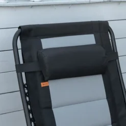 Outsunny Zero Gravity Lounger Chair, Folding Reclining Patio Chair With Cup Holder, Headrest, Footrest, For Poolside, Camping -Crosley Shop GUEST 094d1154 2074 4882 898d e3eda7c5dbac