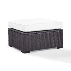 Biscayne Outdoor Wicker Ottoman - White - Crosley -Crosley Shop GUEST 09dbbb72 6326 42f6 a7d7 f2f8779a86be