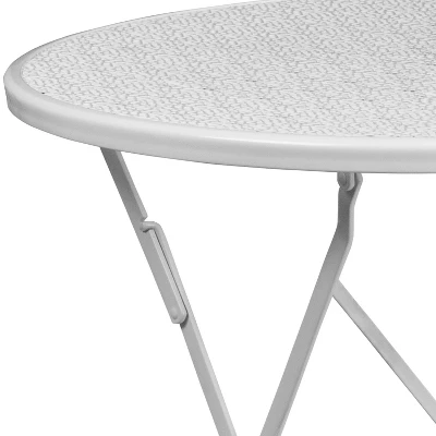 Flash Furniture Oia Commercial Grade 30" Round Indoor-Outdoor Steel Folding Patio Table 5 Flash Furniture Oia Commercial Grade 30" Round Indoor-Outdoor Steel Folding Patio Table - Image 3