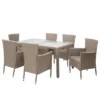 7pc Outdoor Wicker Dining Set With Cushions - Beige - GODEER -Crosley Shop GUEST 0a87cd45 f903 4bc9 bcf7 c2d54531d18b