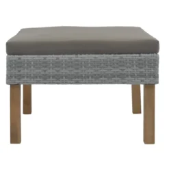 9pc Wicker & Acacia Wood Patio Conversation Set - Gray - GODEER -Crosley Shop GUEST 0a917285 9772 46f7 b98e a3ea9c80439e