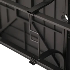 7pc Outdoor Dining Set With Steel Swivel Chairs & Large Rectangle Metal Table With Umbrella Hole - Black - Captiva Designs -Crosley Shop GUEST 0b8b18ca 0d01 4c36 a42c caa93f43bf4b 2