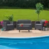 Flash Furniture Faux Rattan Loveseat With All-Weather Cushions -Crosley Shop GUEST 0bee5c24 4501 46d2 94c4 97b9f527f8cc
