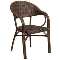 Merrick Lane Wicker Rattan Patio Chair With Curved Back And Aluminum Bamboo Frame 24 Merrick Lane Wicker Rattan Patio Chair With Curved Back And Aluminum Bamboo Frame -Crosley Shop GUEST 0cbb616b bfb1 460e 8891 701f041cebcf
