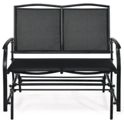 Costway Patio Glider Rocking Bench Double 2 Person Chair Loveseat Garden GreyBlack -Crosley Shop GUEST 0d8a22cc 5f2b 43cf b34a f510bf7a7084