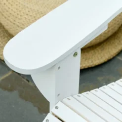 Outsunny 3-Piece Folding Adirondack Chair Set With Ottoman And Side Table, Outdoor Wooden Accent Furniture Fire Pit Lounge Chairs For Patio -Crosley Shop GUEST 0dafd6eb 5c52 404b a90d e1cfc1d4651f