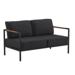 Flash Furniture Indoor/Outdoor Patio Loveseat With Cushions - Modern Aluminum Framed Loveseat With Teak Accent Arms 22 Flash Furniture Indoor/Outdoor Patio Loveseat With Cushions - Modern Aluminum Framed Loveseat With Teak Accent Arms -Crosley Shop GUEST 0e50ae8e 089c 465b 82ba b049525e36f6 1