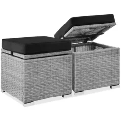 Best Choice Products Set Of 2 Wicker Ottomans, Multipurpose Furniture W/ Removable Cushions, Steel Frame -Crosley Shop GUEST 0f29c248 ad7d 4910 9908 9abc6806e6bb
