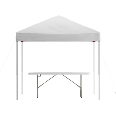 Emma And Oliver Outdoor Event/Tailgate Tent Set With Pop Up Event Canopy And Wheeled Case And Bi-Fold Table With Carrying Handle 4 Emma And Oliver Outdoor Event/Tailgate Tent Set With Pop Up Event Canopy And Wheeled Case And Bi-Fold Table With Carrying Handle - Image 2
