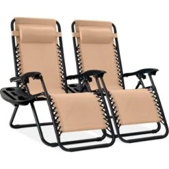 Best Choice Products Set Of 2 Zero Gravity Lounge Chair Recliners For Patio, Pool W/ Cup Holder Tray -Crosley Shop GUEST 106edfdc 2a20 4bcc 8005 4a70f5681c76