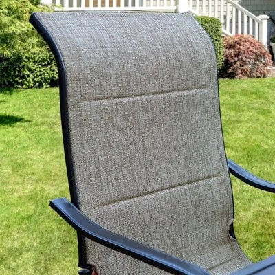 5pc Patio Dining Set With Round Table & Steel C-Spring Chairs - Captiva Designs 8 5pc Patio Dining Set With Round Table & Steel C-Spring Chairs - Captiva Designs - Image 6