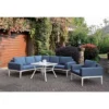 Sitgreaves Metal Patio Sectional White/Blue - MiBasics -Crosley Shop GUEST 11076919 1ef5 4140 8ecf 718594ddaedc