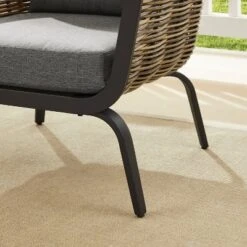 2pk Ashby Outdoor Woven Wicker Arm Chairs Black/Natural - Linon -Crosley Shop GUEST 111b2d23 4f81 4f82 aa6e f98b2d864388