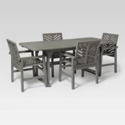 5pc Slatted Extendable Acacia Wood Patio Dining Set - Saracina Home 23 5pc Slatted Extendable Acacia Wood Patio Dining Set - Saracina Home -Crosley Shop GUEST 1180b99e 29f9 4ec7 9106 c492deb0dc52
