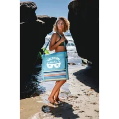 Picnic Time Vacation Mode Beachcomber Portable Beach Chair & Tote - Sky Blue -Crosley Shop GUEST 11a372f5 a828 49eb b079 908c0cd01194