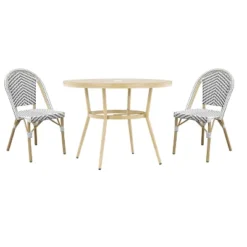 3pc Arna Patio Set With 40" Round Dining Table - MiBasics -Crosley Shop GUEST 11c8bc0a 736b 4659 ab2e 79caadc8c07b