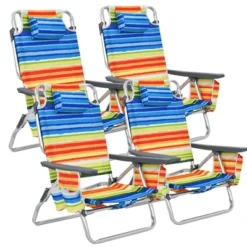 Costway 4PCS Folding Backpack Beach Chair Reclining Camping Chair W/ Storage Bag 24 Costway 4PCS Folding Backpack Beach Chair Reclining Camping Chair W/ Storage Bag -Crosley Shop GUEST 125400d2 4e18 4b42 8446 11652fb90c5d