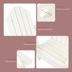 Costway 2PCS Patio Adirondack Chair Side Table Set Weather Resistant Cup Holder 14 Costway 2PCS Patio Adirondack Chair Side Table Set Weather Resistant Cup Holder -Crosley Shop GUEST 1291e86b a7bd 467b a1c4 3cc43314f749