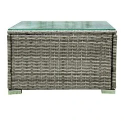 4pc Wicker Patio Seating Set With Cushions - Gray/Beige - GODEER -Crosley Shop GUEST 12cf99a3 dbcc 4c92 8640 8bee0d1cb249 2