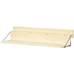 Outsunny Hanging Balcony Table, Spruce Wood Foldable Railing Bar, Serving Table & Desk, Fits Up To 3.9 Inches, Natural -Crosley Shop GUEST 12f87b4e 6eb3 4b9a a784 7abb5eac1544