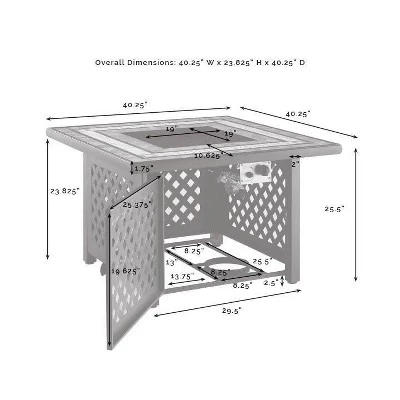 Bradenton 5pc Outdoor Wicker Conversation Set With Fire Table - Crosley 18 Bradenton 5pc Outdoor Wicker Conversation Set With Fire Table - Crosley - Image 16