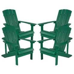 Emma And Oliver 4 Pack Outdoor All-Weather Poly Resin Wood Adirondack Chairs -Crosley Shop GUEST 151133f2 ff8f 495e a640 a006252b3d5b