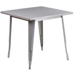 Merrick Lane Nash 31.5" Square Metal Table For Indoor And Outdoor Use -Crosley Shop GUEST 1630313c 0df1 4ce0 919f e55b0e346cbf