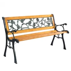 Tangkula Garden Iron Bench Porch Path Hardwood Chair For Patio Park Outdoor Deck -Crosley Shop GUEST 16c3be7d 83fb 4600 8040 5e0967789fe7