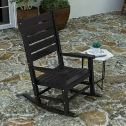 Merrick Lane Set Of 2 Contemporary Rocking Chairs, All-Weather HDPE Indoor/Outdoor Rockers -Crosley Shop GUEST 17ee0831 6797 47b6 9c33 9b29db1e9718