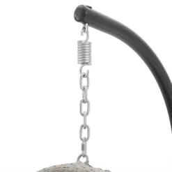 Lorelei Indoor/Outdoor Wicker Hanging Egg Chair - Gray/Light Gray - Crosley -Crosley Shop GUEST 195ca609 5dc4 4b91 9c4e ea4ac5e0f6da