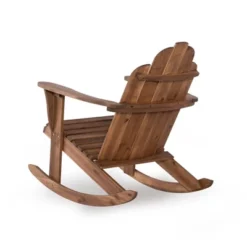 Outdoor Acacia Wood Adirondack Rocker Acorn Finish - Linon -Crosley Shop GUEST 1a064665 8a34 4d81 aa10 6628ecb62bf0