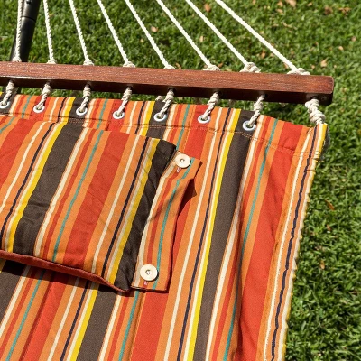 Coronado Double Quilted Hammock Red/Brown Stripe - Smart Living 8 Coronado Double Quilted Hammock Red/Brown Stripe - Smart Living - Image 6